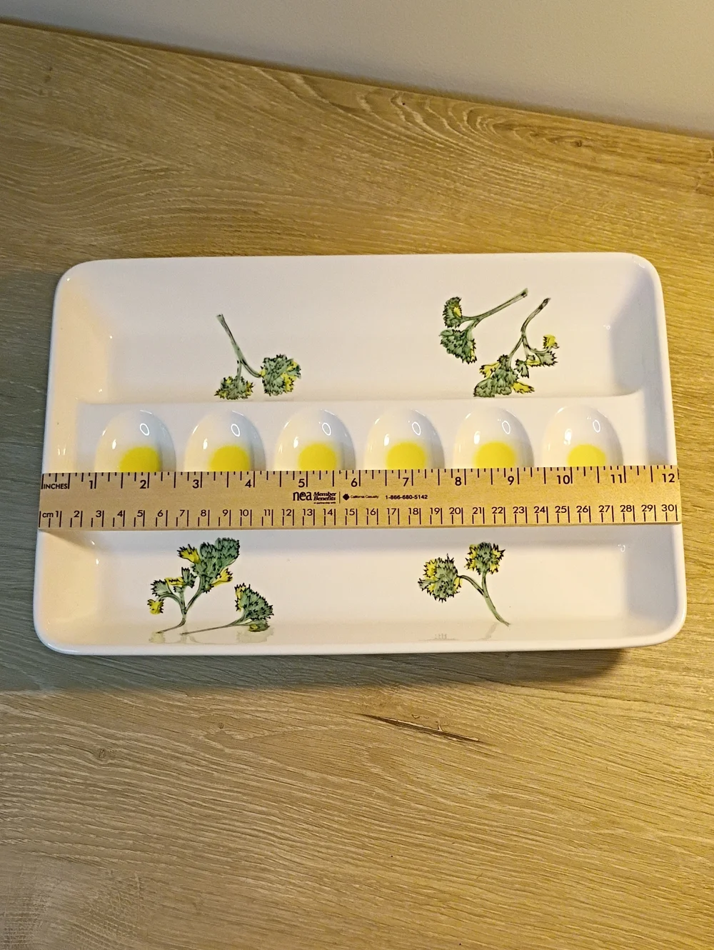 Vintage Rare Shafford Deviled Egg Celery Hand painted Tray 1950s